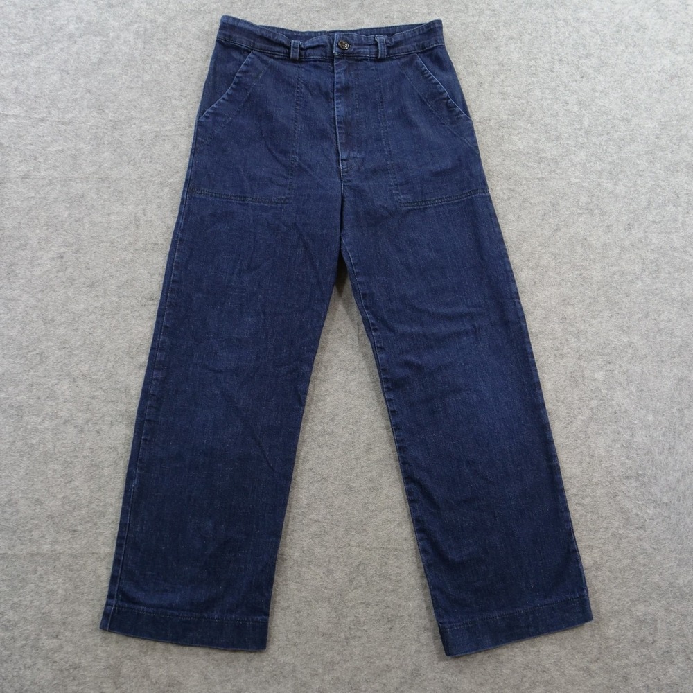 Prairie Underground Jeans Womens Small Dark Wash Blue Wide Leg Stretch USA Made